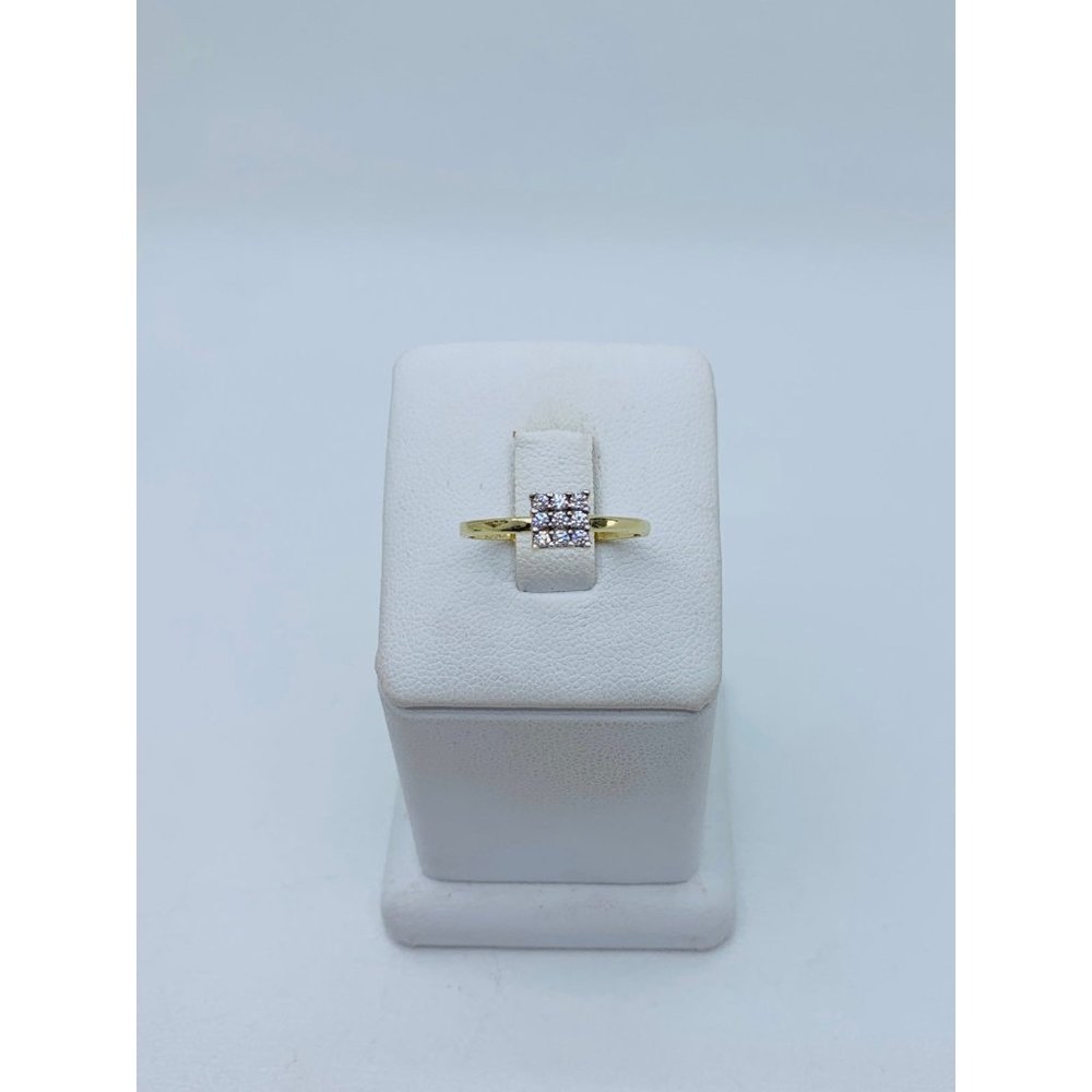 10k Solid Gold Ring Size 7 Square Engagement Mini… - image 1